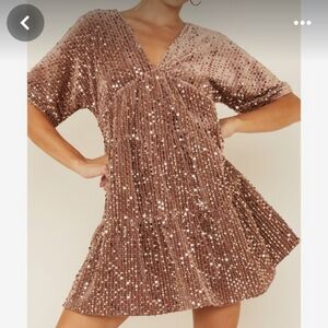 Wishlist Brand S/M Sequin Mini Dress Relaxed Fit